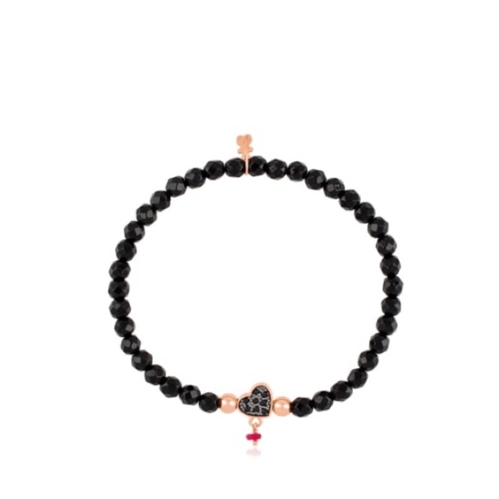 SOLD!! Tous Black and Gold Beaded Bracelet